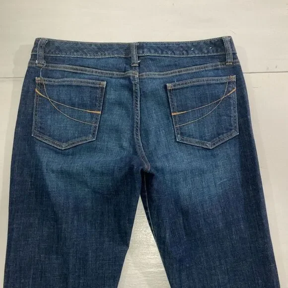 Gap Factory Curvy Jeans Womens 12/31R Low Rise Straight Leg Blue Denim - Picture 4 of 10